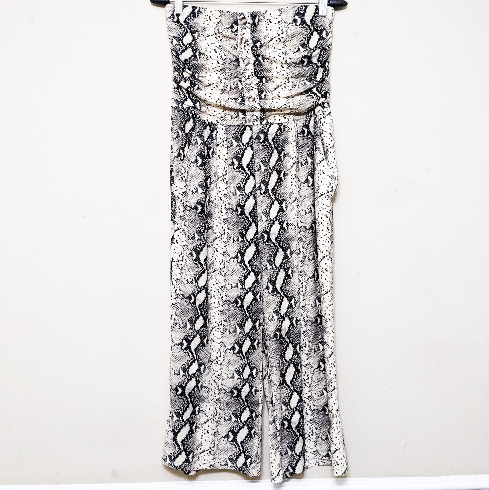 J for Justify snake print strapless jumpsuit